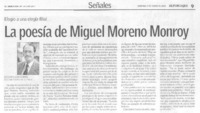 La Poesía de Miguel Moreno Monroy