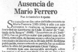 Ausencia de Mario Ferrero
