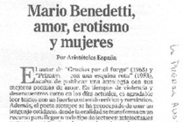 Mario Benedetti, amor, erotismo y mujeres