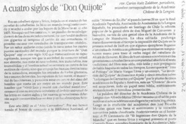 A cuatro siglos de"Don Quijote"