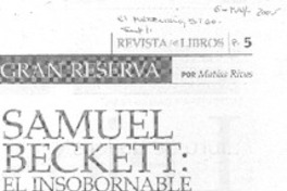 Samuel Beckett: el insobornable