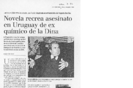 Novela recrea asesinato en Uruguay de ex químico de la Dina