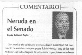 Neruda en el senado