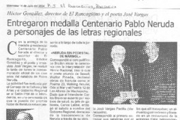 Entregaron medalla Centenario Pablo Neruda a personajes de las letras regionales