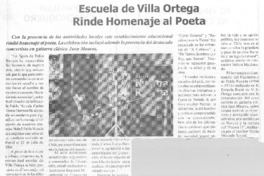 Escuela de Villa Ortega rinde homenaje al poeta