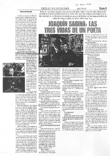 Joaquin Sabina, las tres vidas de un poeta