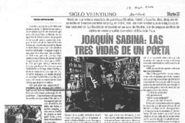 Joaquin Sabina, las tres vidas de un poeta