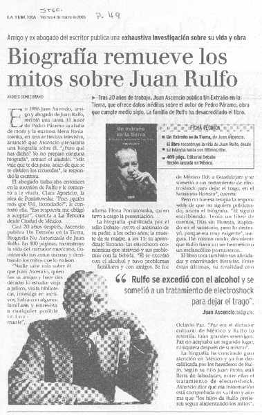 Biografía remueve los mitos sobre Juan Rulfo