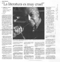 "La literatura es muy cruel" [entrevista]