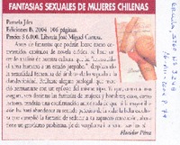 Fantasías sexuales de mujeres chilenas