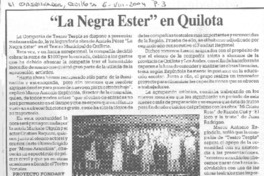 "La Negra Ester" en Quillota