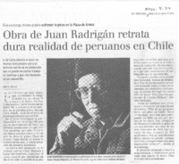 Obra de Juan Radrigán retrara dura realidad de peruanos en Chile