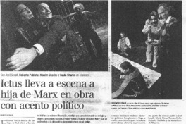 ICTUS lleva a escena a hija de Marx en obra con acento político