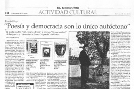 Poesía y democracia son lo único autóctono [entrevista]