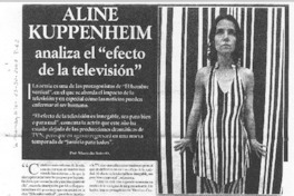 Aline Kuppenheim analiza el "efecto de la televisión"