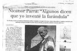 Nicanor Parra: "Algunos dicen que yo inventé la farándula"