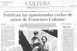 Publican las apasionadas cartas de amor de Francisco Coloane