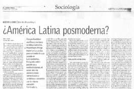 ¿América Latina posmoderna?