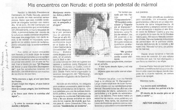 Mis encuentros con Neruda: el poeta sin pedestal de mármol
