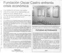 Fundación Oscar Castro enfrenta crisis económica