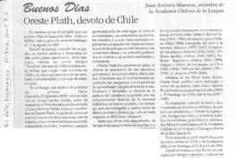 Oreste Plath, devoto de Chile