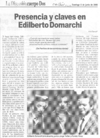 Presencia y claves en Edilberto Domarchi