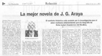 La mejor novela de J. G. Araya