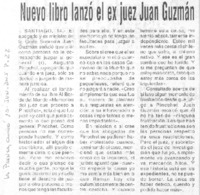 Nuevo libro lanzó el ex juez Juan Guzmán