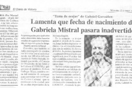 Lamenta que fecha de nacimiento de Gabriela Mistral pasara inadvertido