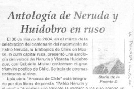 Antología de Neruda y Huidobro en ruso