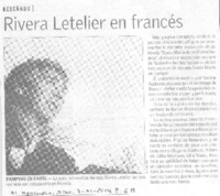 Rivera Letelier en francés