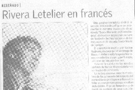 Rivera Letelier en francés