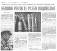 Neruda visita el Paseo Baquedano