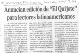 Anuncian edición de "el Quijote" para lectores latinoamericanos