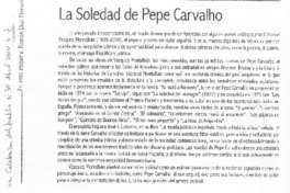 La soledad de Pepe Carvalho