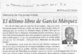 El Ultimo libro de García Márquez.