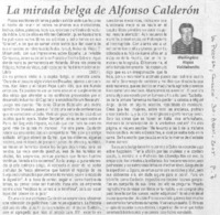 La mirada belga de Alfonso Calderón.