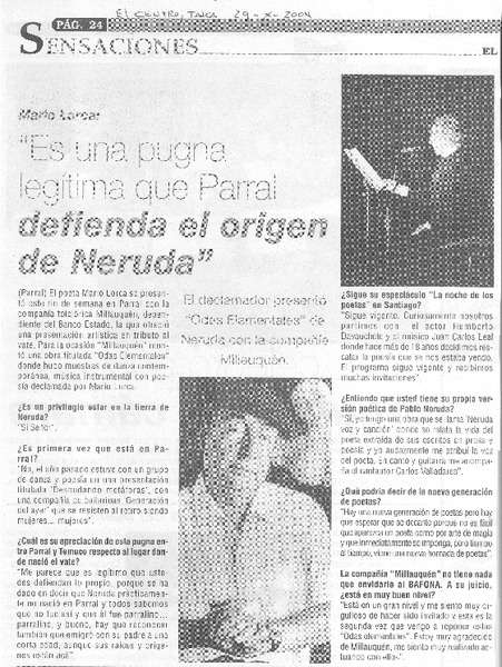 "Es una pugna legítima que Parral defienda el origen de Neruda" [entrevita]