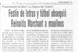 Festín de letras y fútbol obsequió Reinaldo Marchant a maulinos.