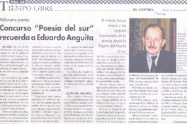 Concurso "Poesía del Sur" recuerda a Eduardo Anguita.