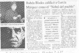 Rubén Blades calificó a García Márquez como el "Nobel del pueblo"