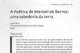 A poética de Manoel de Barros
