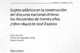 Sujeto adánico en la construcción del discurso nacional chileno