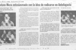 Gustavo Meza entusiasmado con la idea de radicarse en Antofagasta. (entrevistas)