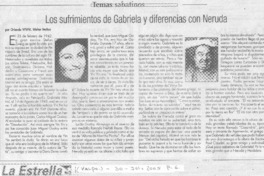 Los Sufrimientos de Gabriela y diferencias con Neruda.