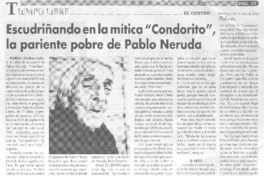 Escudriñando en la mítica "Condorito" la pariente pobre de Pablo Neruda.
