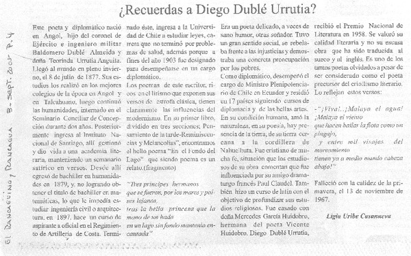 ¿Recuerdas a Diego Dublé Urrutia?
