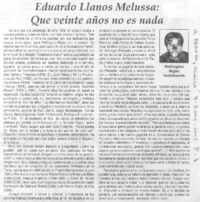 Eduardo Llanos Melussa: Que veinte años no es nada.