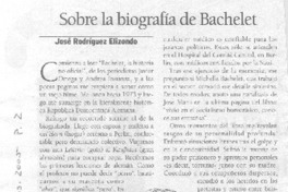 Sobre la biografía de Bachelet.