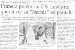 Primera polémica: C. S. Lewia no quería vre su "Narnia" en pantalla